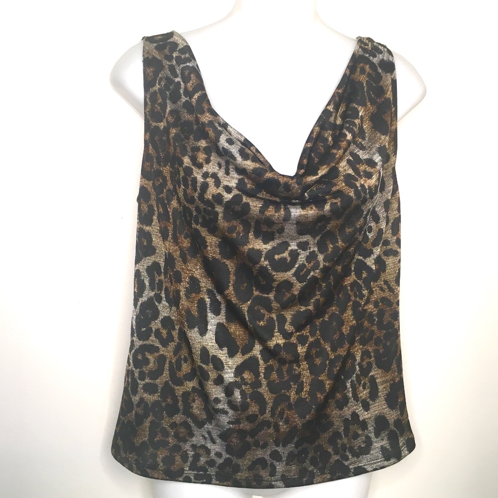 Clara SunWoo leopard print cowl neck top